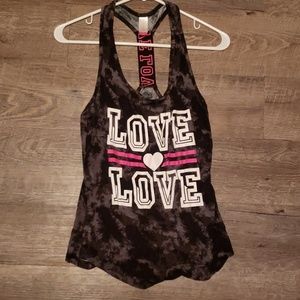 Love Pink Razor Back Tank Top